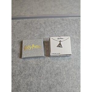 Fine Jewelry Sterling Silver Harry Potter Deathly Hollow 16" Necklace New